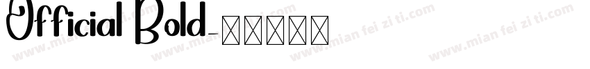 Official Bold字体转换